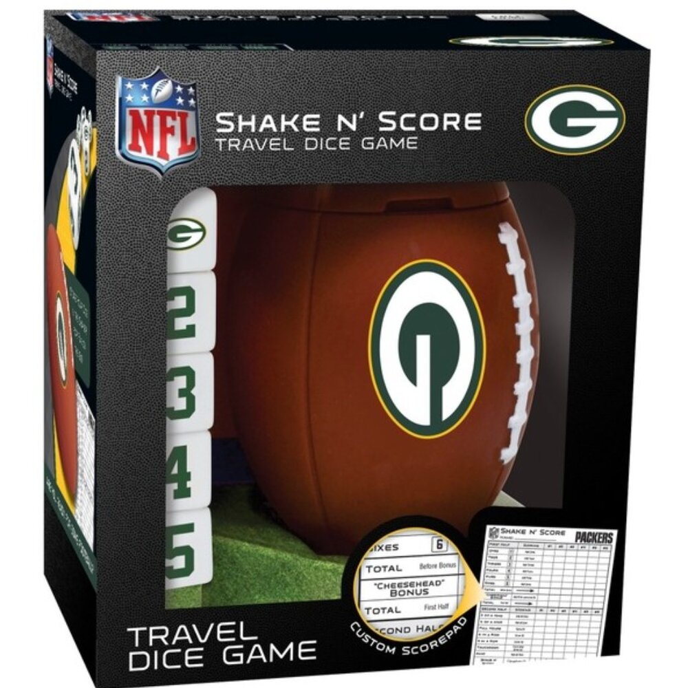 Shake N' Score Travel Dice Game GREEN BAY PACKERS